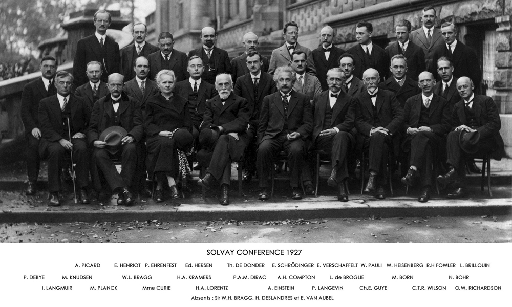 Zdjęcie z V kongresu Solvaya (1927 r.).