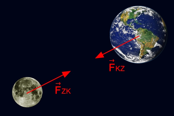Siły przyciągania Ziemi i Księżyca